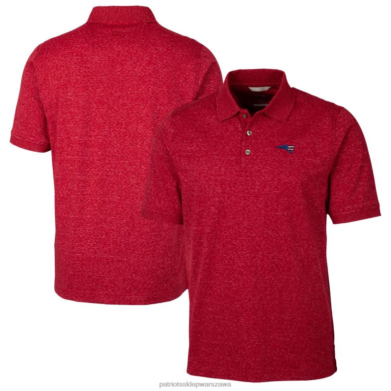 Patriots Jersey mężczyźni cut & buck red duża i wysoka koszulka polo z potrójną mieszanką barwnika kosmicznego odzież 6RBB1397