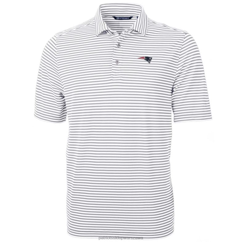 Patriots Jersey mężczyźni cutter & buck białe duże i wysokie cnota koszulka polo z ekologicznej piki w paski z recyklingu odzież 6RBB1444
