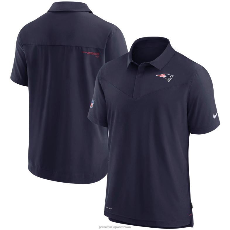 Patriots Jersey mężczyźni granatowa koszulka polo uv sideline nike odzież 6RBB1369