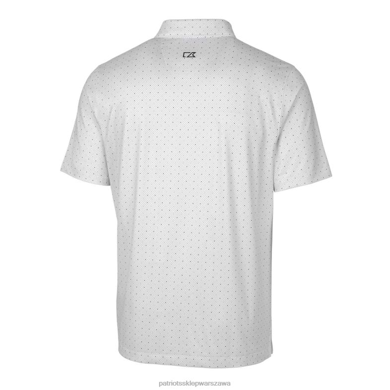 Patriots Jersey mężczyźni logo Cutter & Buck Carbon Throwback duże i wysokie szczupakowe rozciągliwe polo z podwójnym nadrukiem w kropki odzież 6RBB1469