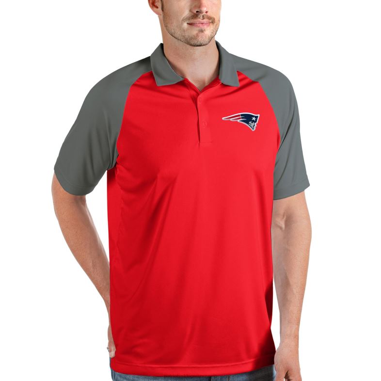 Patriots Jersey mężczyźni polo antigua red/stal nova odzież 6RBB1393