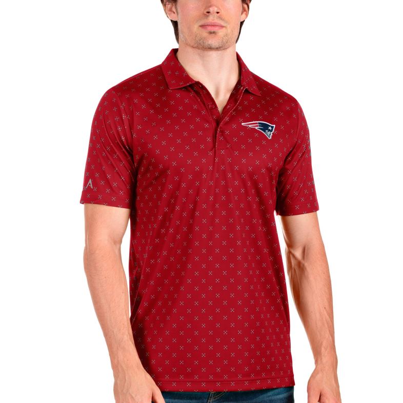 Patriots Jersey mężczyźni polo z czerwoną iskrą Antigua odzież 6RBB1420
