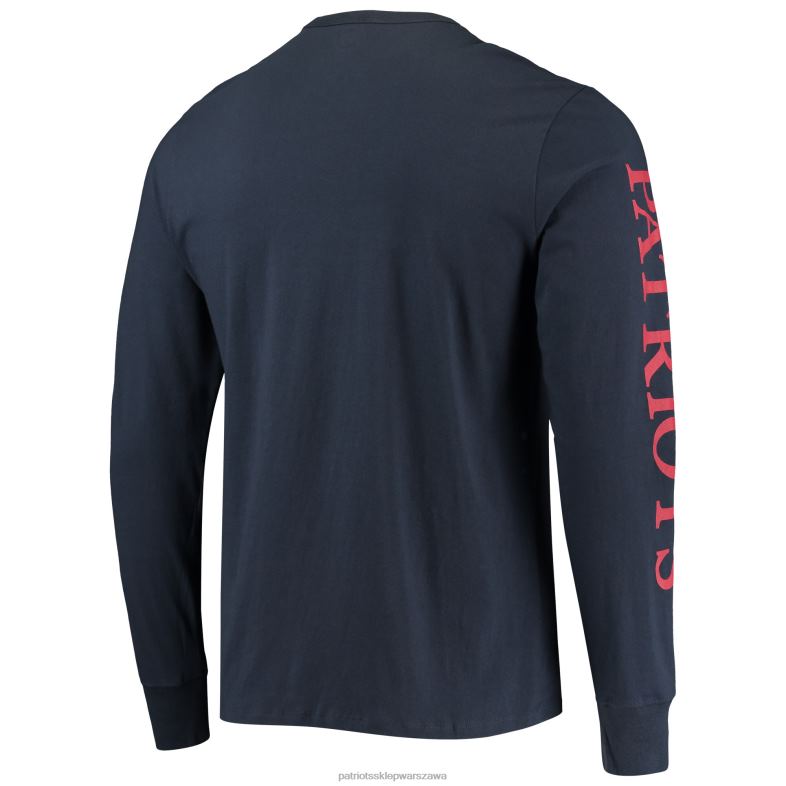 Patriots Jersey mężczyźni 47 Granatowa koszulka Franklin z długim rękawem odzież 6RBB1889