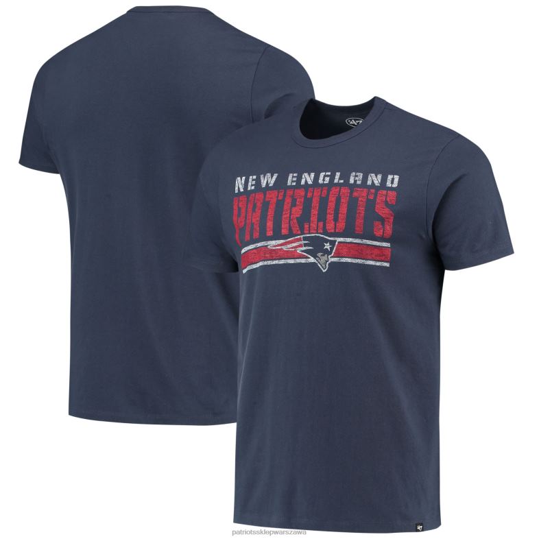 Patriots Jersey mężczyźni 47 T-shirt w paski w kolorze granatowym odzież 6RBB1909