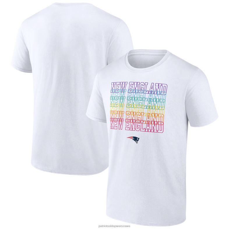 Patriots Jersey mężczyźni Fanatics markowa biała koszulka z logo dumy miasta odzież 6RBB2045