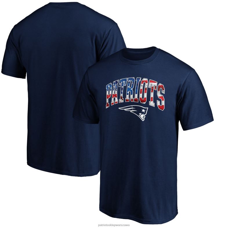 Patriots Jersey mężczyźni Fanatics markowa granatowa koszulka z motywem fali odzież 6RBB2052