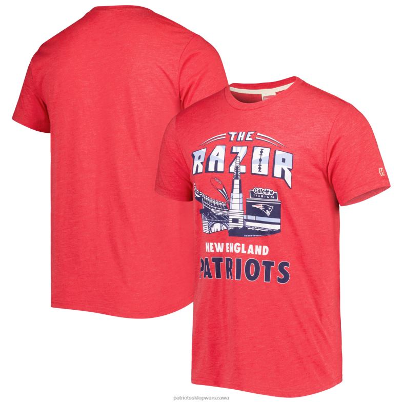 Patriots Jersey mężczyźni Hołd czerwony stadionowy t-shirt z potrójną mieszanką odzież 6RBB2029