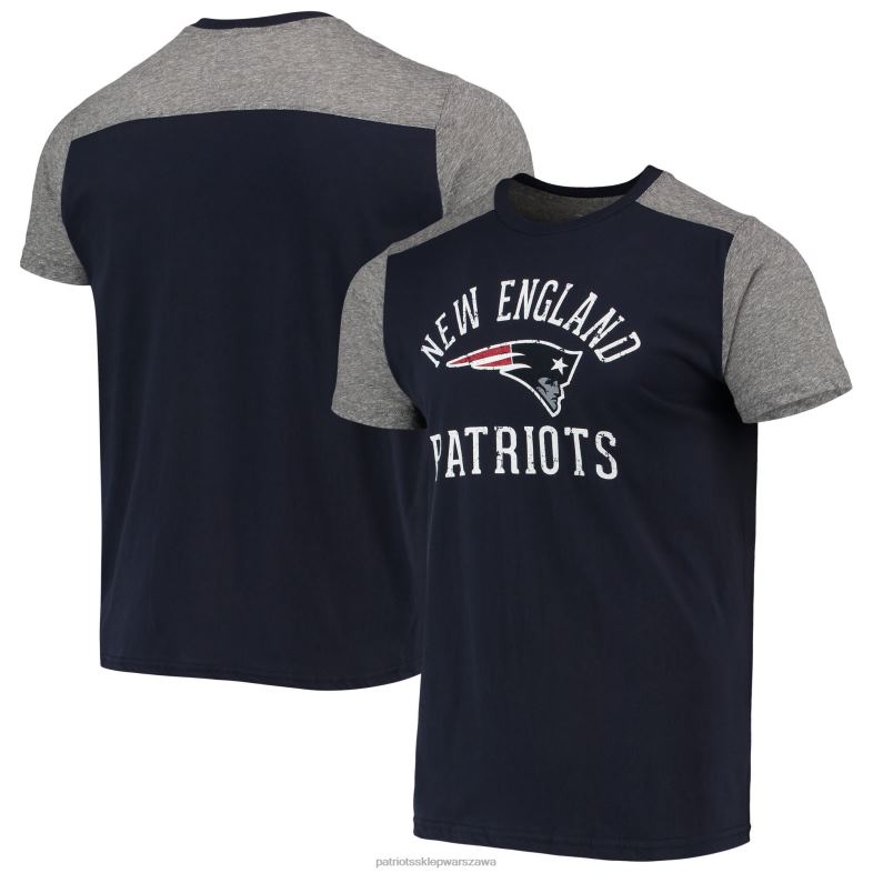 Patriots Jersey mężczyźni Majestic Threads granatowo-szary t-shirt typu field goal odzież 6RBB1998