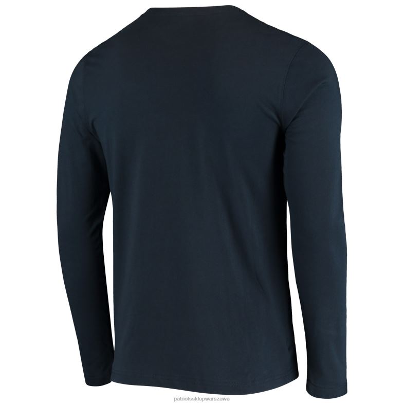 Patriots Jersey mężczyźni New Era granatowa koszulka z długim rękawem odzież 6RBB2080