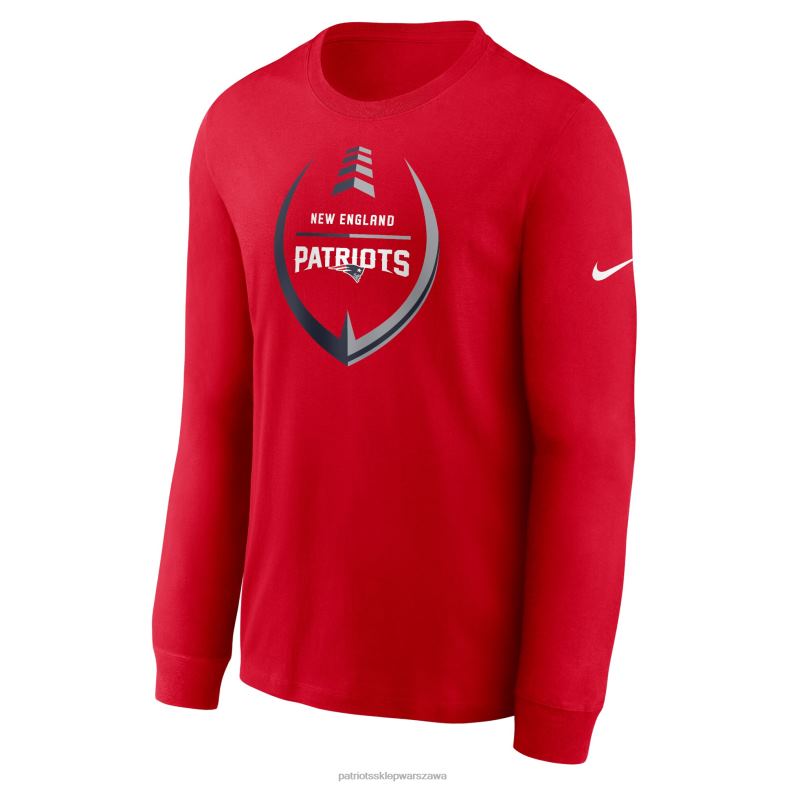 Patriots Jersey mężczyźni Nike legendarna czerwona koszulka z długim rękawem odzież 6RBB1888