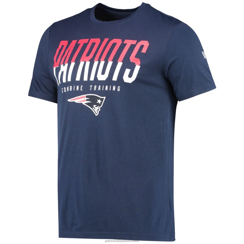 Patriots Jersey mężczyźni T-shirt New Era Navy łączy w sobie autentyczną koszulkę Big Stage odzież 6RBB1985