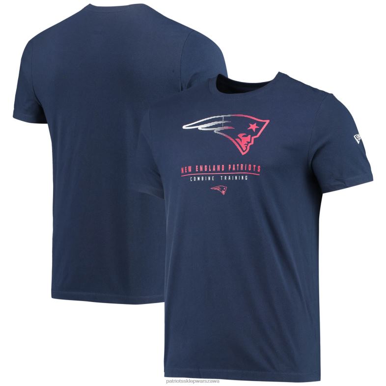 Patriots Jersey mężczyźni T-shirt New Era w kolorze granatowym łączy w sobie autentyczny t-shirt „Go for it”. odzież 6RBB1997