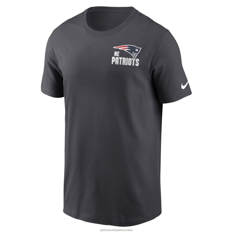 Patriots Jersey mężczyźni T-shirt Nike Blitz Essential w kolorze antracytowym odzież 6RBB1820