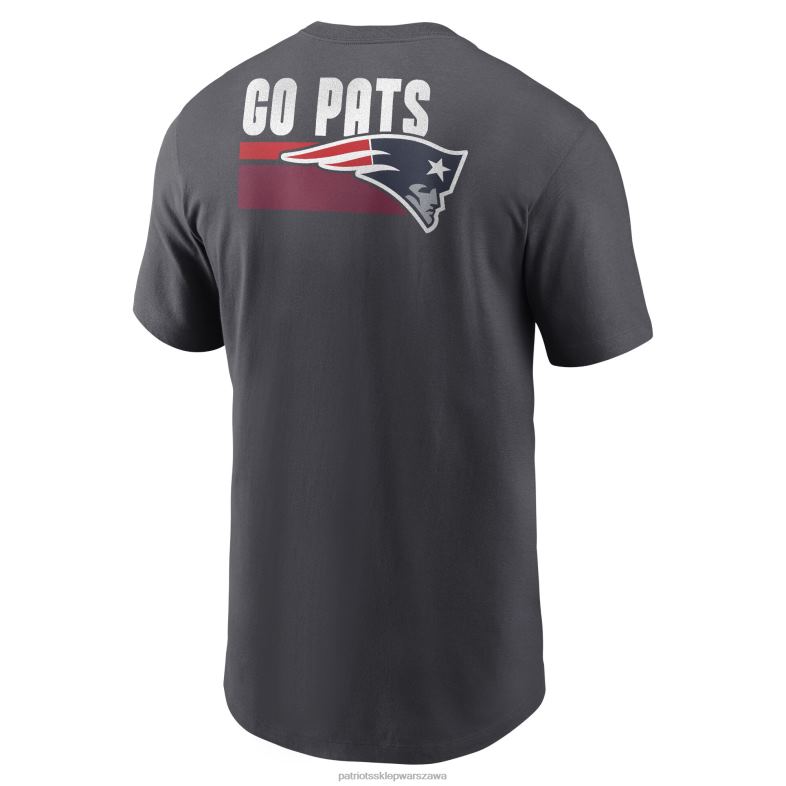 Patriots Jersey mężczyźni T-shirt Nike Blitz Essential w kolorze antracytowym odzież 6RBB1820