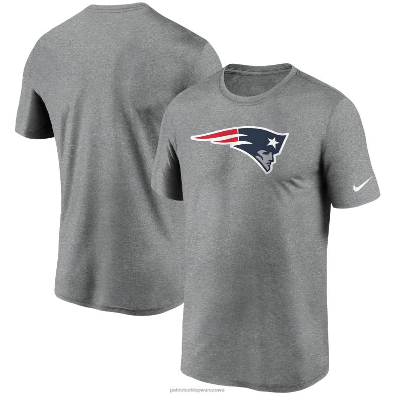 Patriots Jersey mężczyźni T-shirt Nike Essential Legend Performance z logo Heathered Carbon odzież 6RBB1871