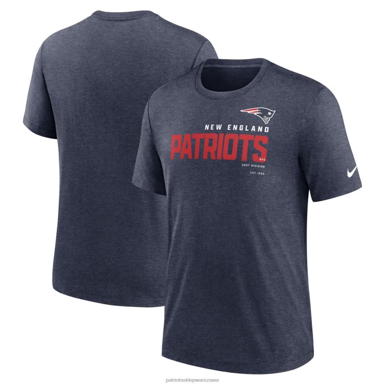 Patriots Jersey mężczyźni T-shirt Nike Heather Navy Team Triblend odzież 6RBB1856