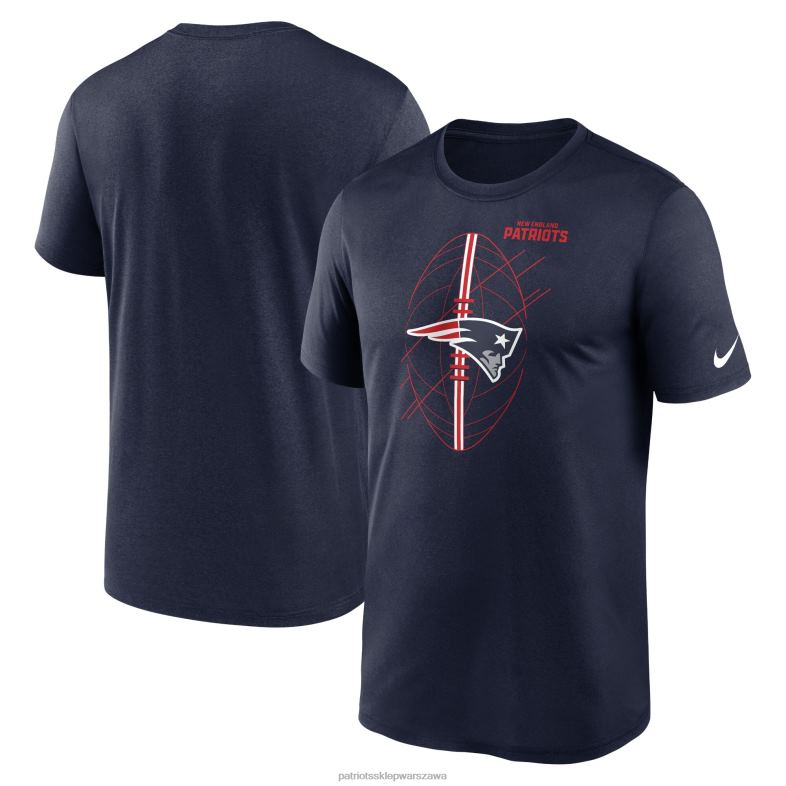 Patriots Jersey mężczyźni T-shirt Nike Legend Icon Performance w kolorze granatowym odzież 6RBB1817