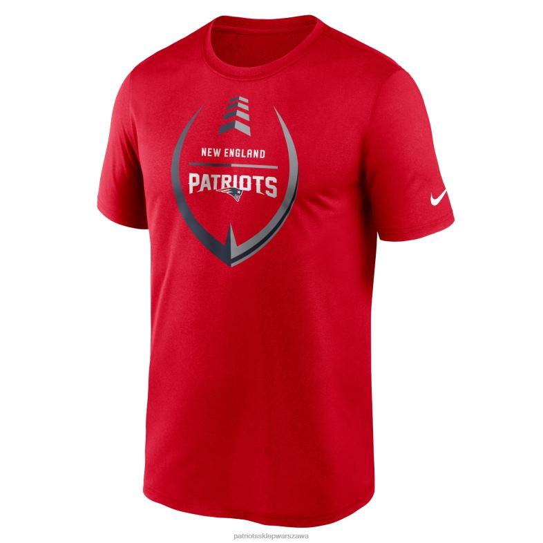 Patriots Jersey mężczyźni T-shirt Nike Legend Performance z czerwoną ikoną odzież 6RBB1992