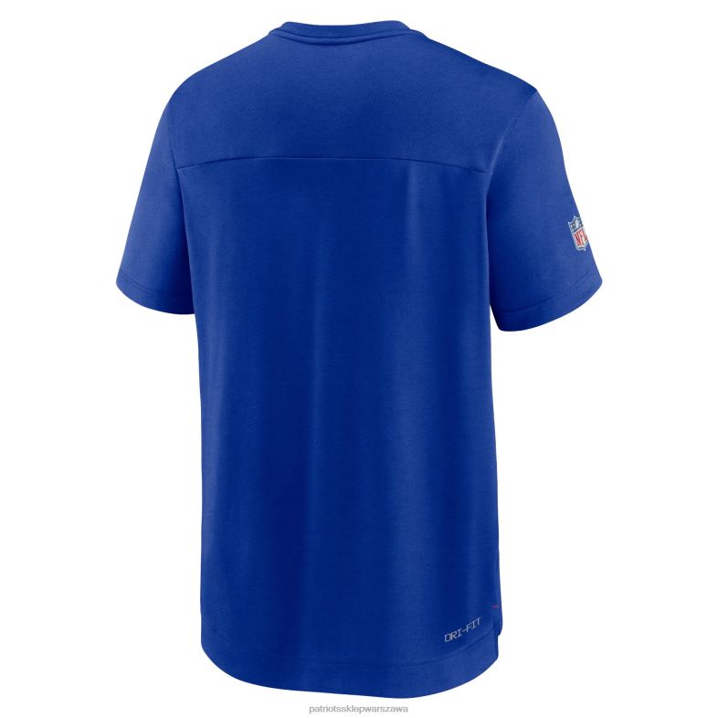 Patriots Jersey mężczyźni T-shirt Nike Royal Sideline Coaches w stylu vintage z dekoltem w kształcie litery V w jodełkę odzież 6RBB1796