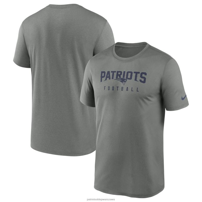 Patriots Jersey mężczyźni T-shirt Nike Sideline Legend Performance w kolorze Heather Grey odzież 6RBB1781