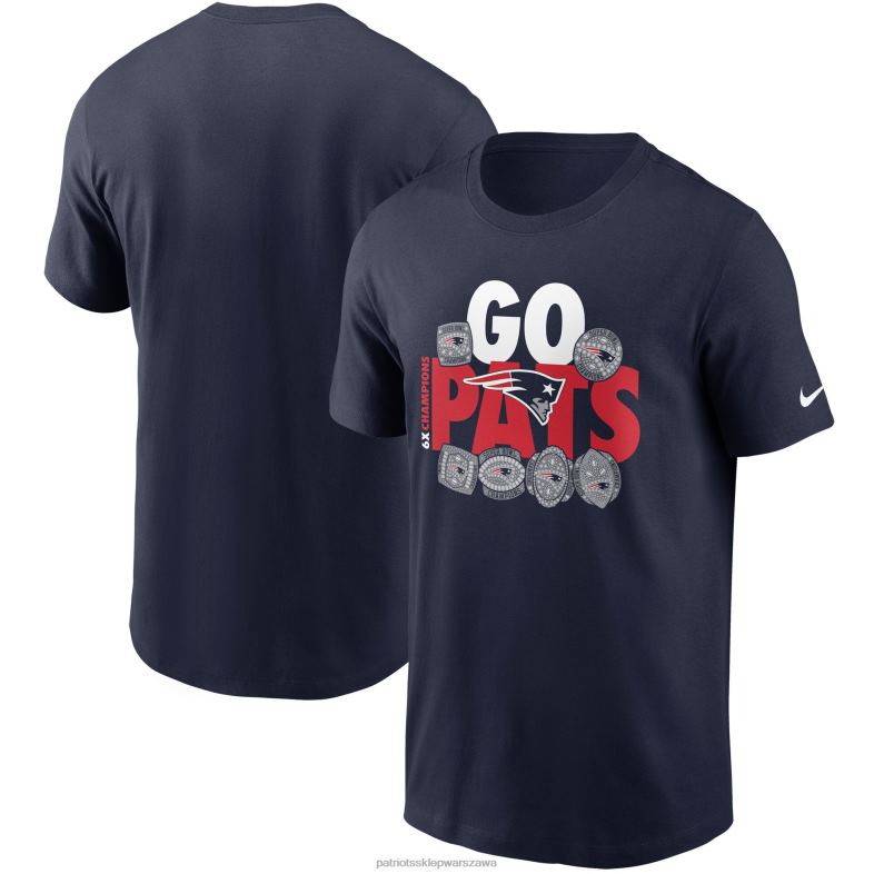 Patriots Jersey mężczyźni T-shirt nike z kolekcji granatowej hometown 6x odzież 6RBB2002