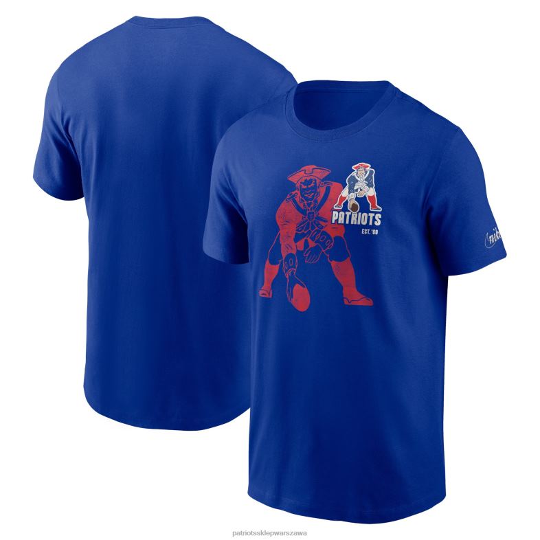 Patriots Jersey mężczyźni T-shirt z logo Nike Royal Essential odzież 6RBB1773