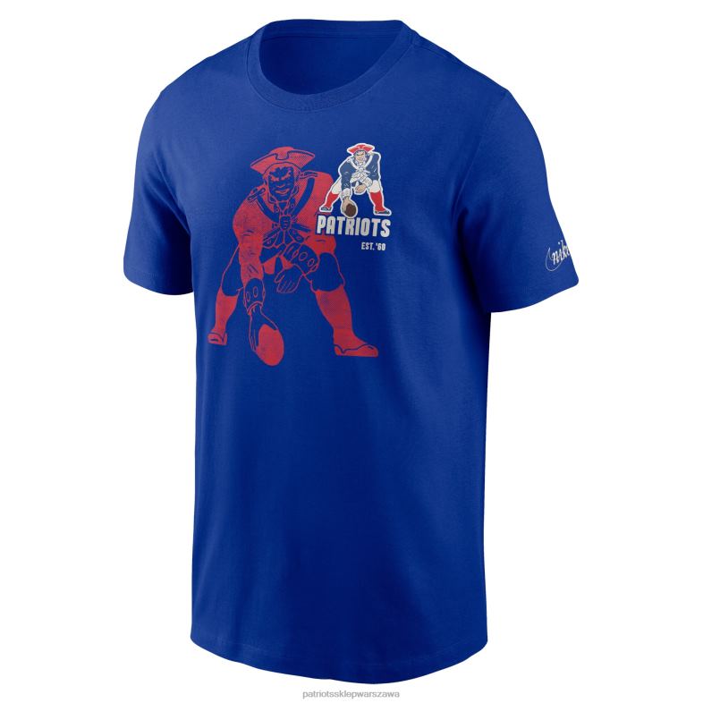 Patriots Jersey mężczyźni T-shirt z logo Nike Royal Essential odzież 6RBB1773