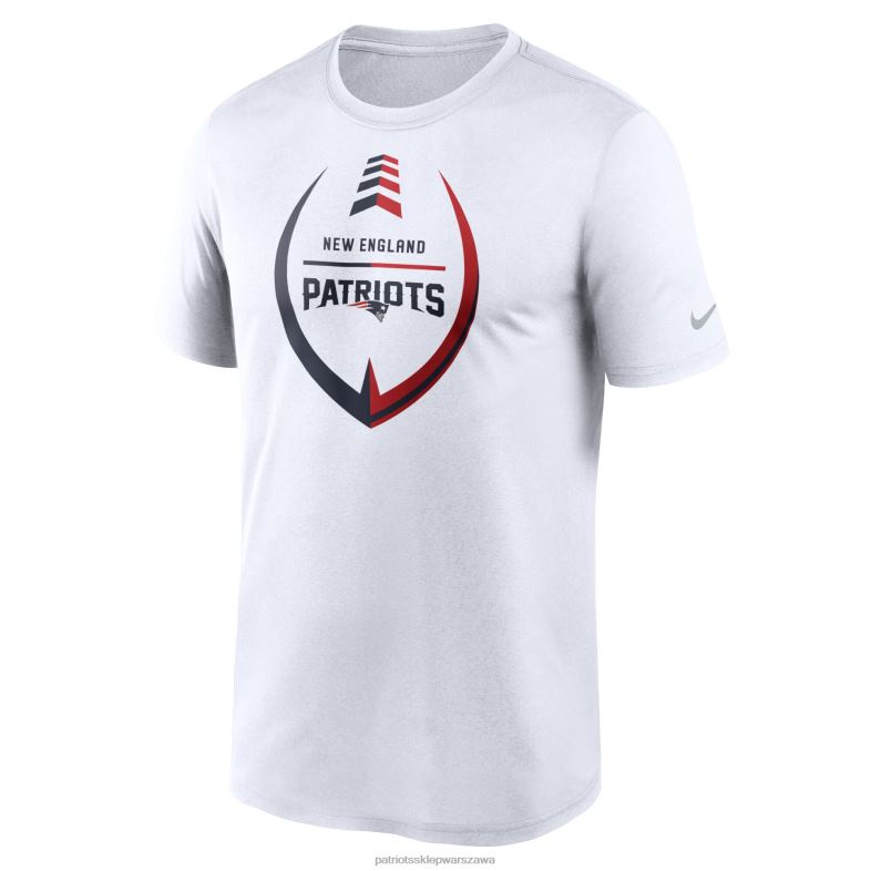 Patriots Jersey mężczyźni biała koszulka Nike Legend Performance odzież 6RBB1947