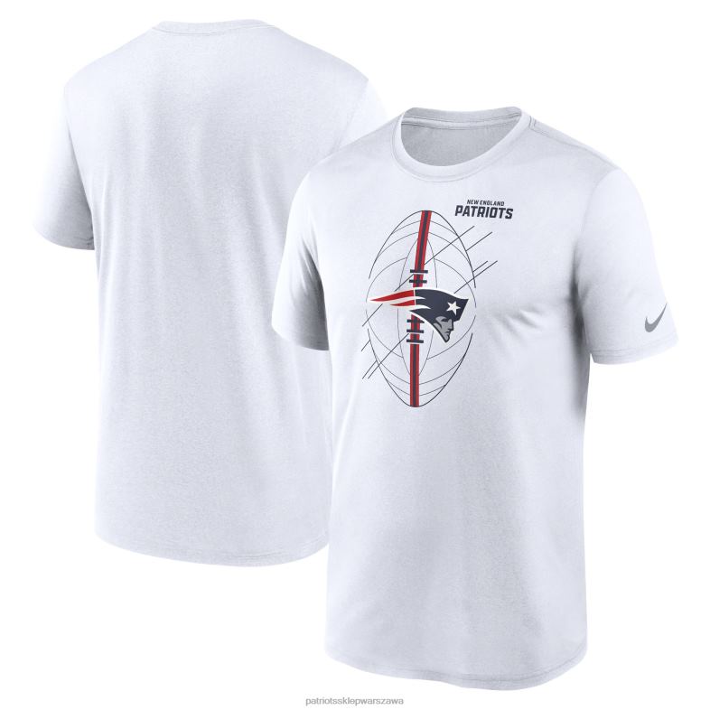 Patriots Jersey mężczyźni biały t-shirt Nike Legend Icon Performance odzież 6RBB1797