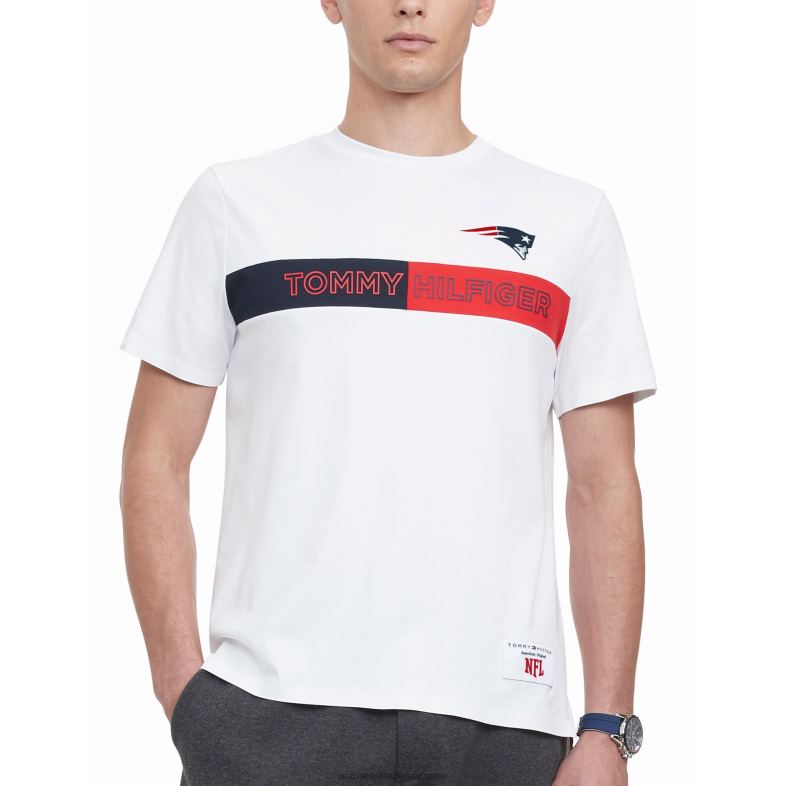 Patriots Jersey mężczyźni biały t-shirt tommy hilfiger odzież 6RBB2014