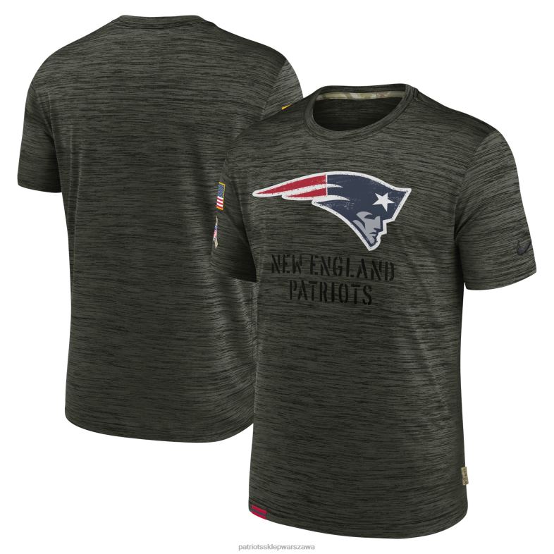 Patriots Jersey mężczyźni brązowa koszulka Nike 2022 pozdrawiająca zespół Speed ​​Team odzież 6RBB1790