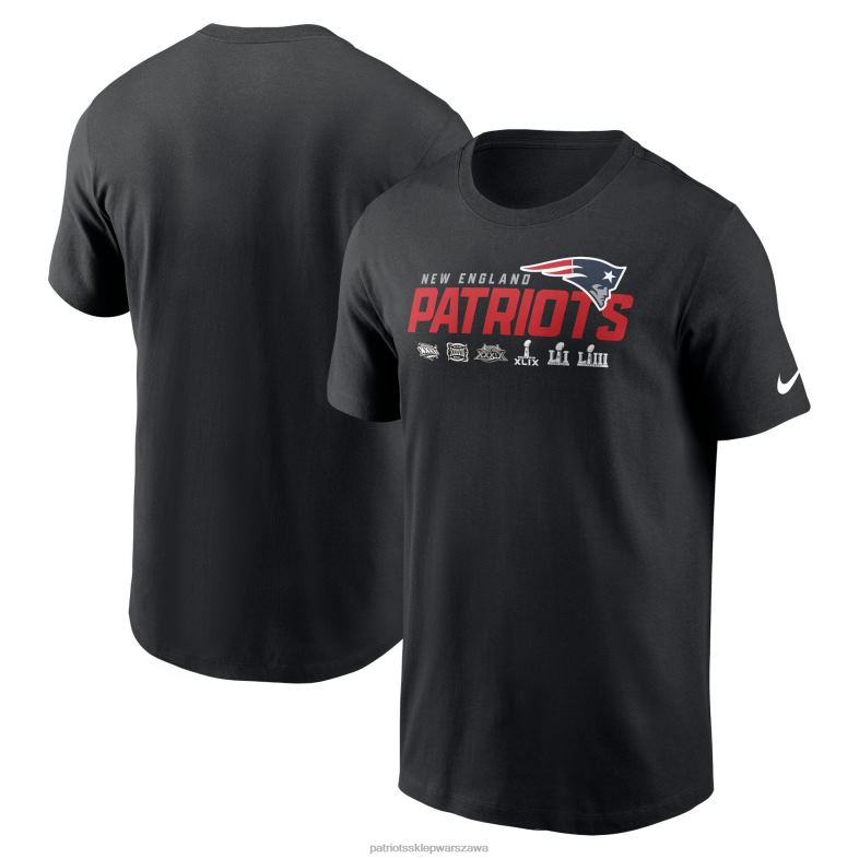 Patriots Jersey mężczyźni czarna koszulka nike local essential odzież 6RBB1833