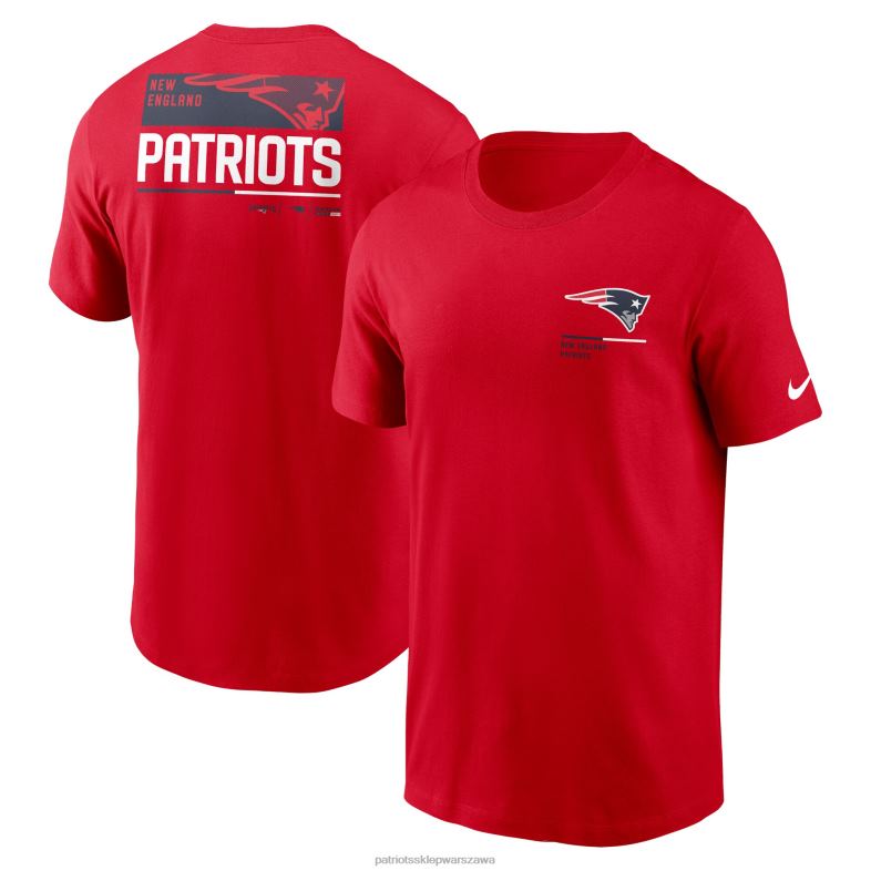 Patriots Jersey mężczyźni czerwona koszulka Nike Team Incline odzież 6RBB1915