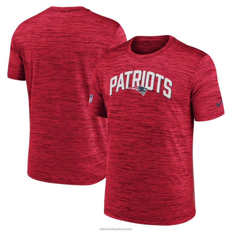 Patriots Jersey mężczyźni czerwony T-shirt Sideline Speed ​​Athletic Stack Performance firmy Nike odzież 6RBB1839