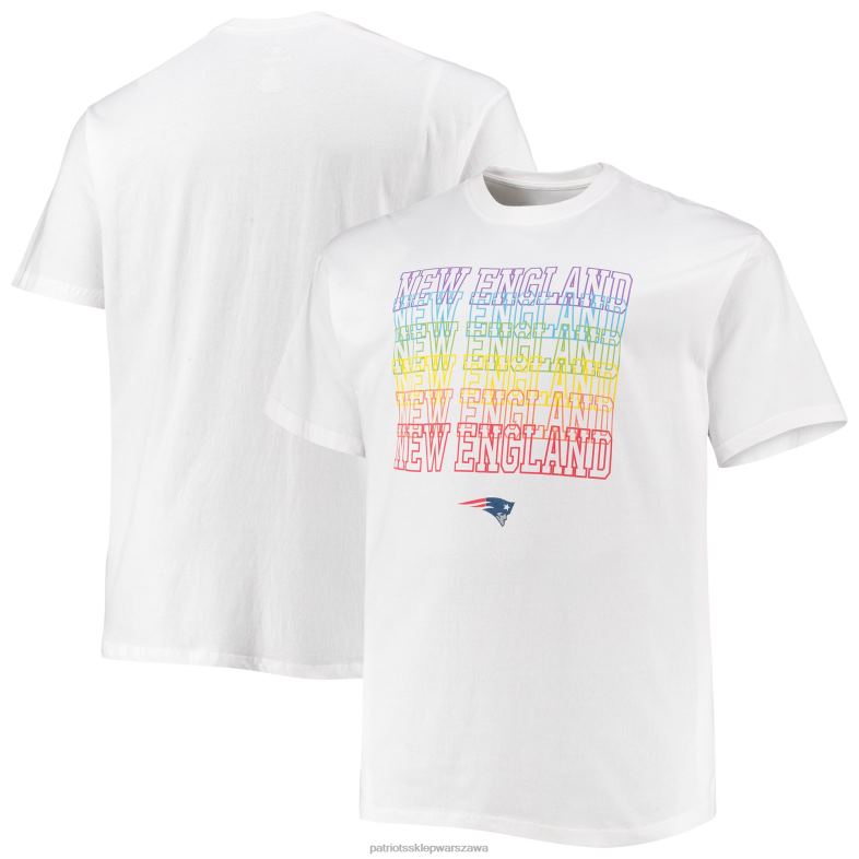 Patriots Jersey mężczyźni fanatics markowa biała koszulka z dumą z dużego i wysokiego miasta odzież 6RBB1974
