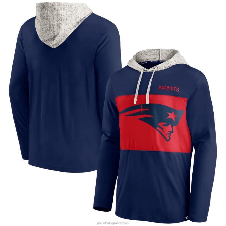 Patriots Jersey mężczyźni fanatics markowa granatowa bluza z kapturem i długimi rękawami odzież 6RBB2064