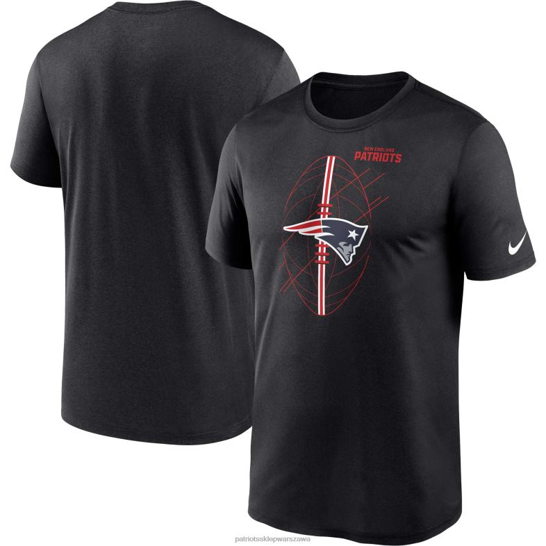 Patriots Jersey mężczyźni koszulka nike black legend icon performance odzież 6RBB1775
