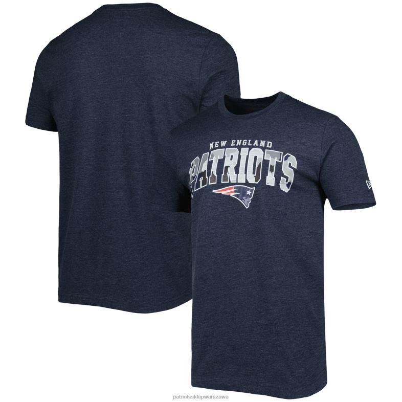 Patriots Jersey mężczyźni koszulka treningowa new era w kolorze melanżowym z granatowej kolekcji odzież 6RBB2081