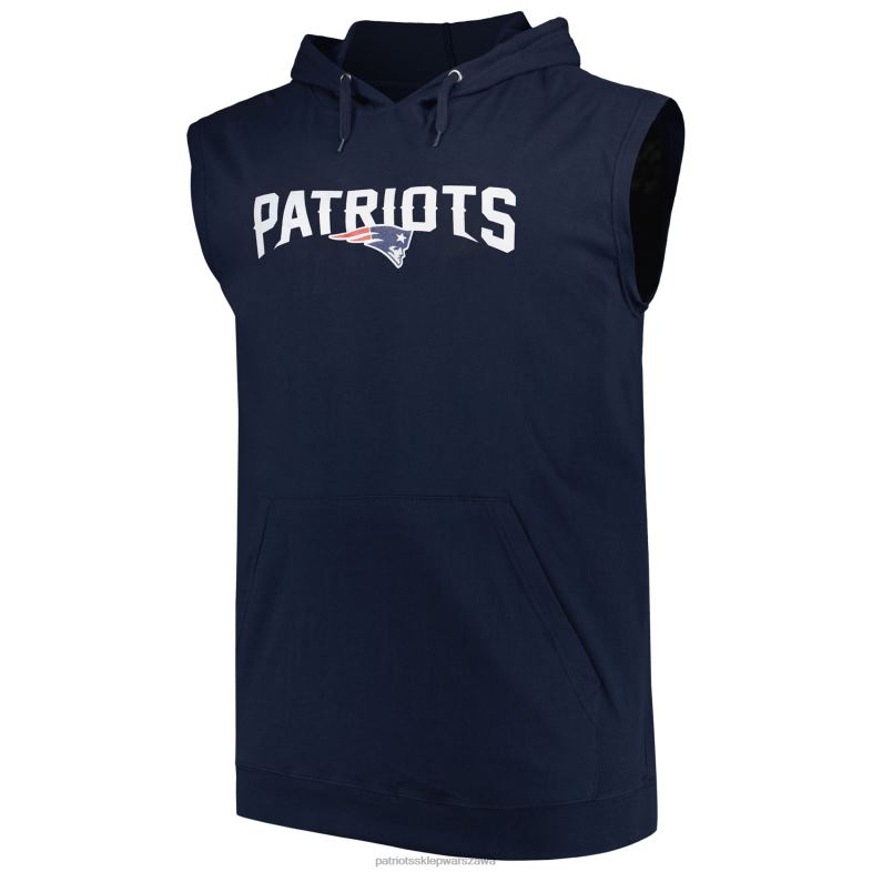 Patriots Jersey mężczyźni mac jones granatowa bluza z kapturem z dużymi i wysokimi mięśniami odzież 6RBB1957