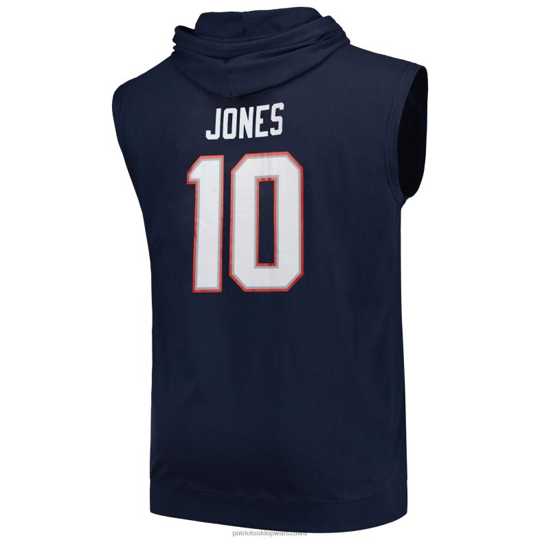 Patriots Jersey mężczyźni mac jones granatowa bluza z kapturem z dużymi i wysokimi mięśniami odzież 6RBB1957