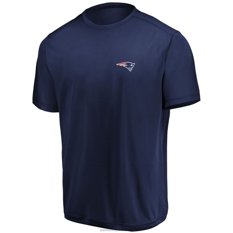 Patriots Jersey mężczyźni majestatyczny granatowy t-shirt z logo showtime cool base odzież 6RBB2079