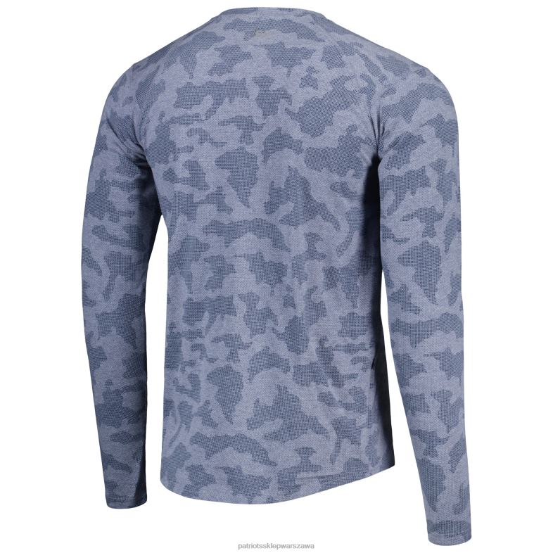 Patriots Jersey mężczyźni msx by michael strahan granatowy t-shirt performance moro z długim rękawem odzież 6RBB2031