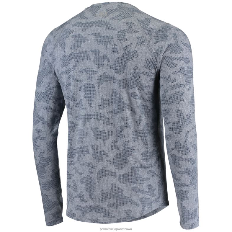 Patriots Jersey mężczyźni msx by michael strahan granatowy t-shirt performance z długim rękawem odzież 6RBB2039