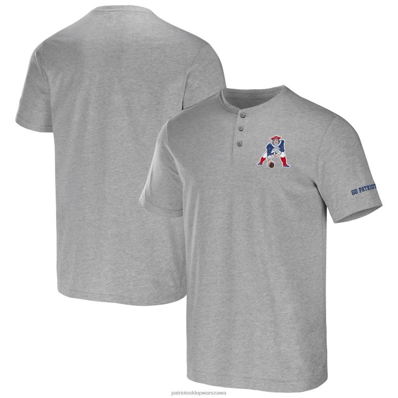 Patriots Jersey mężczyźni nfl x Darius Rucker Collection by fanatics Heather Grey Henley t-shirt odzież 6RBB1893