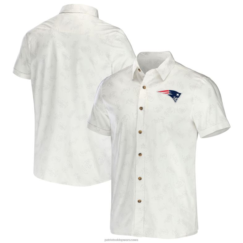 Patriots Jersey mężczyźni nfl x darius rucker collection by fanatics biała tkana koszulka zapinana na guziki odzież 6RBB1807