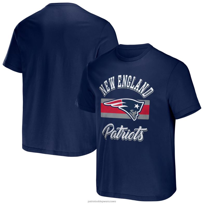 Patriots Jersey mężczyźni nfl x darius rucker collection by fanatics granatowa koszulka w paski odzież 6RBB1952