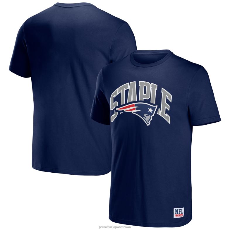 Patriots Jersey mężczyźni nfl x zszywacz granatowy t-shirt z logo lockup odzież 6RBB1988