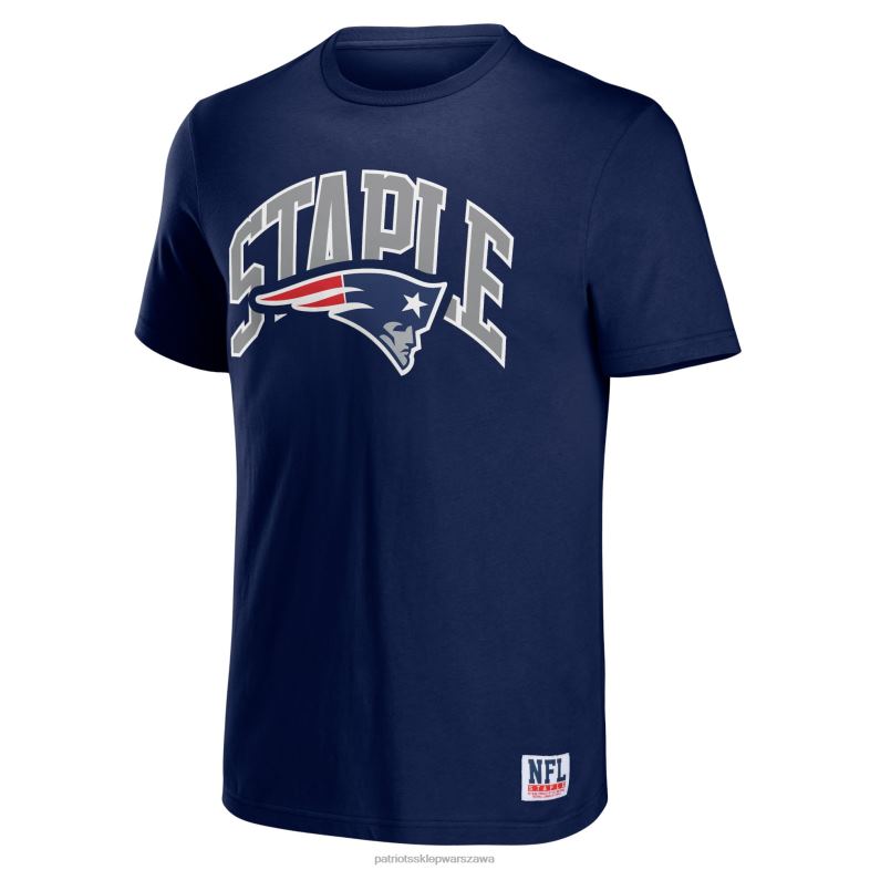 Patriots Jersey mężczyźni nfl x zszywacz granatowy t-shirt z logo lockup odzież 6RBB1988