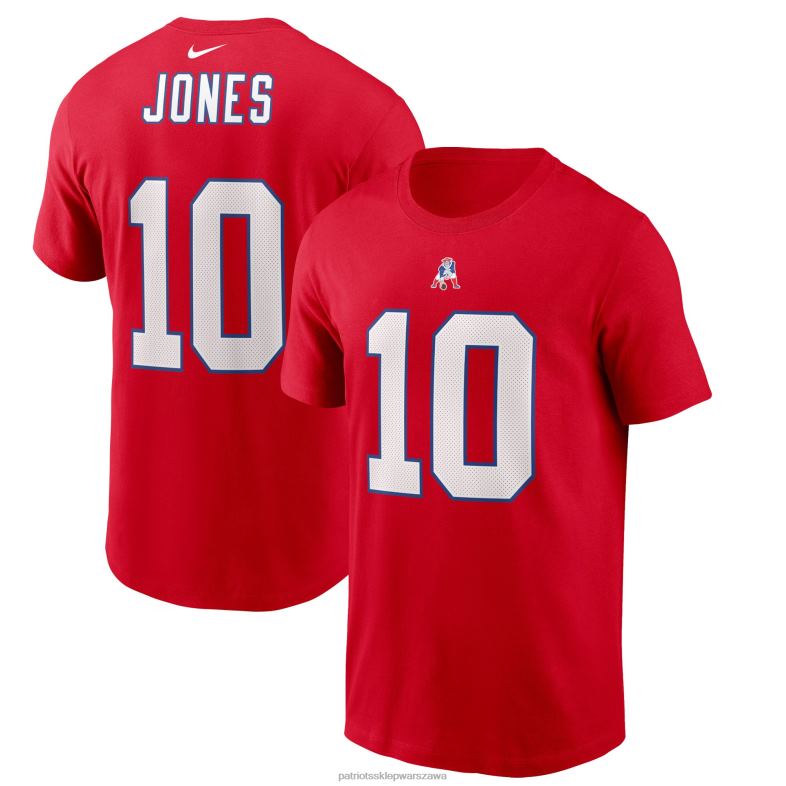 Patriots Jersey mężczyźni nike mac jones czerwona koszulka z nazwą i numerem alternatywnego gracza odzież 6RBB1863