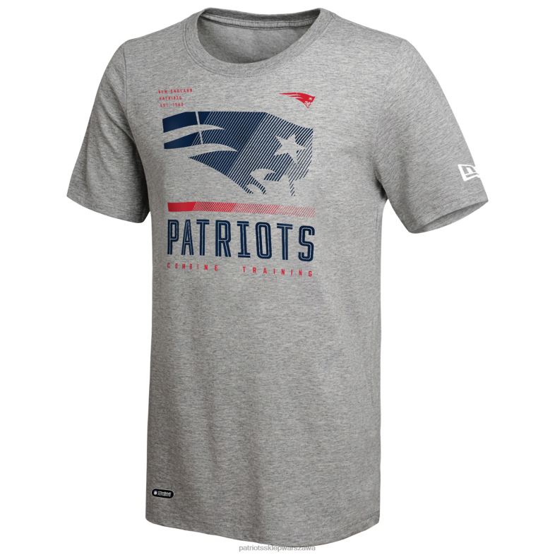 Patriots Jersey mężczyźni nowa era melanżowa szarość łączy autentyczną czerwoną strefę t-shirt odzież 6RBB1967
